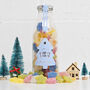 Christmas Glass Bottle Jar – Assorted Vegan Star Shaped Gummies, thumbnail 2 of 2