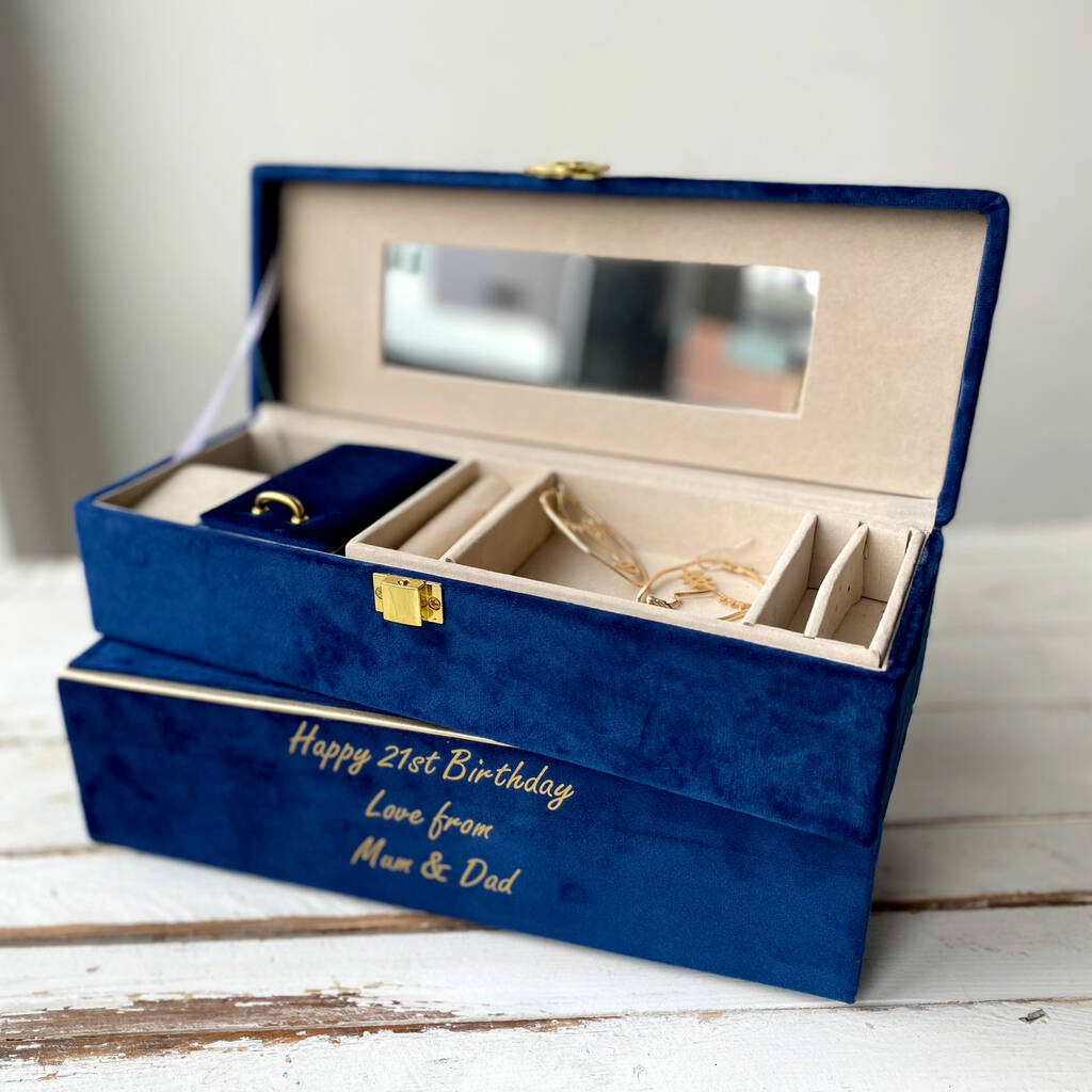 Personalised Hidden Message Velvet Jewellery Box By Solesmith