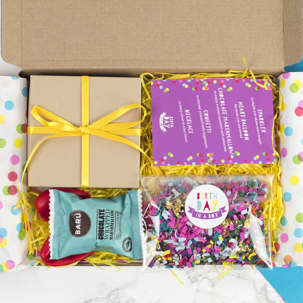personalised birthday in a box gift box by milly inspired