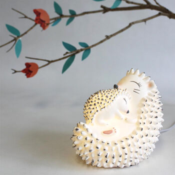 Mother And Baby Hedgehog Night Light Lamp, 2 of 5