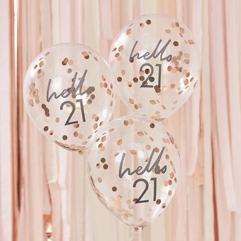 Pack Of Five Milestone Birthday Balloons, 2 of 5