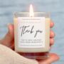 Personalised Thank You Scented Candle, thumbnail 1 of 6