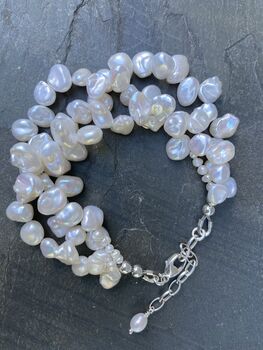 Freshwater Pearl Bracelet And Earrings, 2 of 2