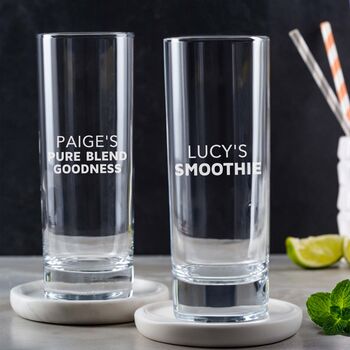 Personalised Engraved Long Glass, Custom Cocktail Glass Gift For Friends, 8 of 11
