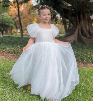 Clara White Communion Dress Or Flower Girl Dress, 2 of 8