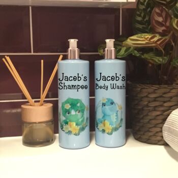 Personalised Reusable Kids Shampoo Body Wash Bottle, 6 of 12