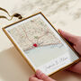 Personalised Vintage Map Picture With Stitched Heart, thumbnail 1 of 6
