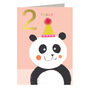 Gold Foiled Panda 2nd Birthday Card, thumbnail 2 of 6