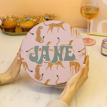 Personalised Leopard Cake Tin, 4 of 5
