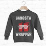 Gangsta Wrapper Children's Christmas Sweatshirt, thumbnail 3 of 5