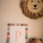 Personalised Illustrated Letter Print With Striped Border, thumbnail 6 of 10