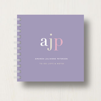 Personalised Monogram Initials Small Notebook, 7 of 10