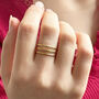 Adjustable Triple Band Textured Ring, thumbnail 1 of 7
