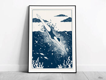 'Into The Deep' Swimming Art Print, 2 of 2
