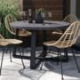 Talland Poly Cement And Steel Round Outdoor Table, thumbnail 1 of 2