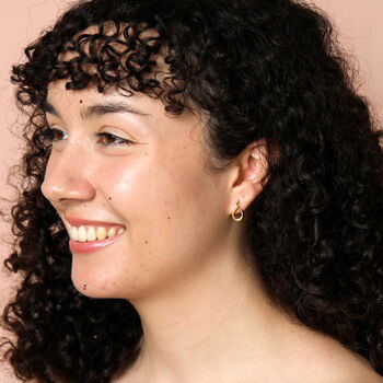 Stainless Steel Teardrop Drop Earrings In Gold, 3 of 3