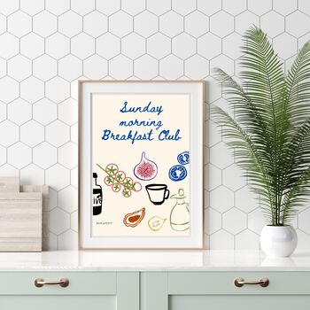 A4 Print, Sunday Morning Breakfast Club Print, 3 of 5