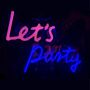 Let's Party Rechargeable Retro Neon Brass Lamp, thumbnail 3 of 5