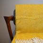 Pure Wool Pumpkin Sofa Throw 70 Cm X 183 Cm Including Fringe, thumbnail 2 of 2