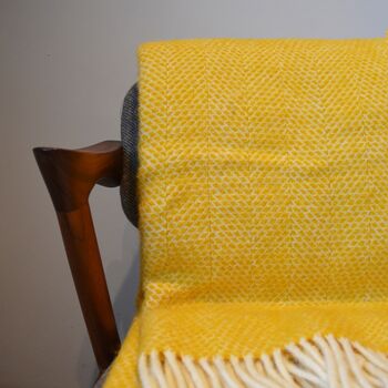 Pure Wool Pumpkin Sofa Throw 70 Cm X 183 Cm Including Fringe, 2 of 2