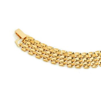 Wide Gold Plated Multilink Chain Bracelet, 5 of 7