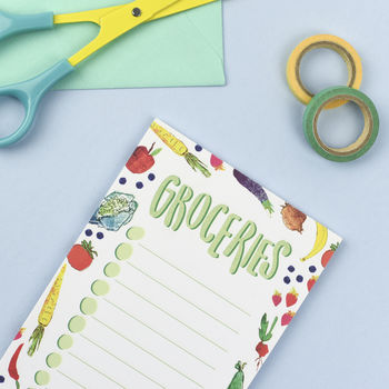 Groceries Magnetic List Notepad, 3 of 4