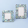 G Decor Blue Argyle Pattern Stylish Photo Frames, thumbnail 2 of 6