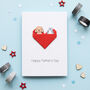 Personalised Cat And Dog Origami Heart Card, thumbnail 1 of 6