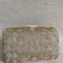Dark Gold Pearl Rectangular Clutch Bag, thumbnail 5 of 10