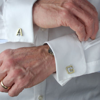 Personalised Modern Initial Letter Cufflinks, 5 of 8