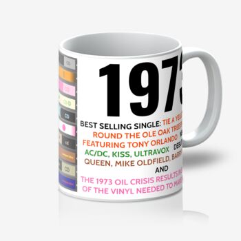 Personalised 50th Birthday Gift Mug Of 1974 Music, 4 of 6