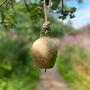 Small Gold Iron Hanging Bell For Indoor Or Outdoor, thumbnail 3 of 5