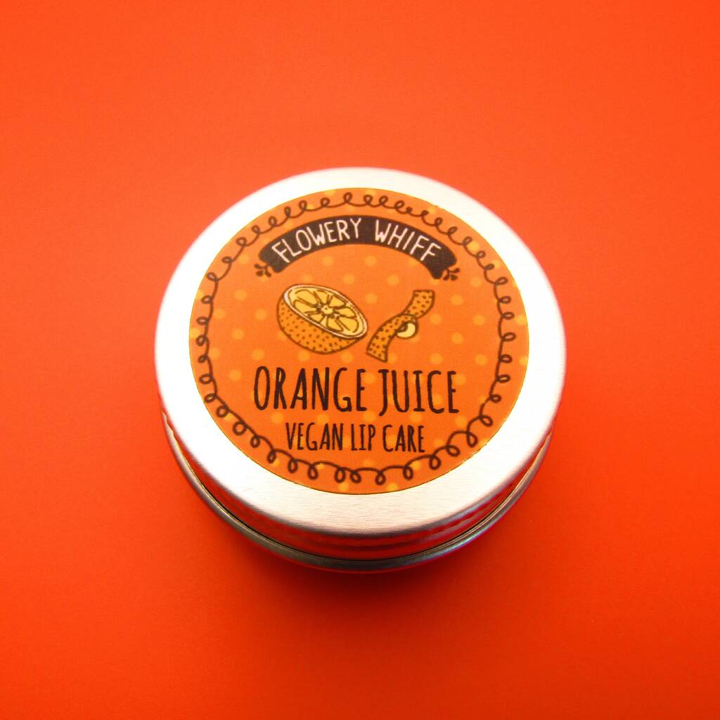 Orange Juice Vegan Lip Balm By Flowery Whiff