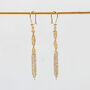 9ct Yellow Gold Diamond Cut Ball Twist Tassel Drop Earrings, thumbnail 1 of 3