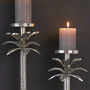Silver Palm Tree Candle Holders – Two Sizes, thumbnail 2 of 2