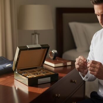 Personalised Hand Finished Wood Cufflink Box, 12 of 12