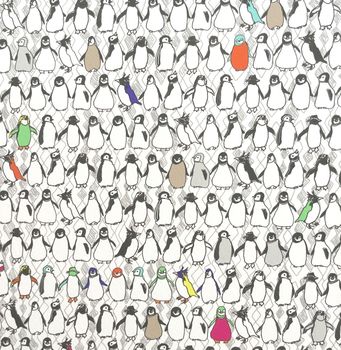 'Penguins On A Lineup' Giclee Print, 4 of 5