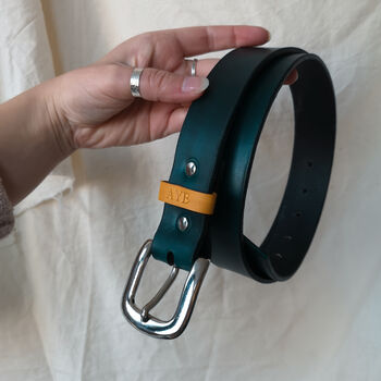 Personalised Custom Colour Leather Belt, 9 of 12