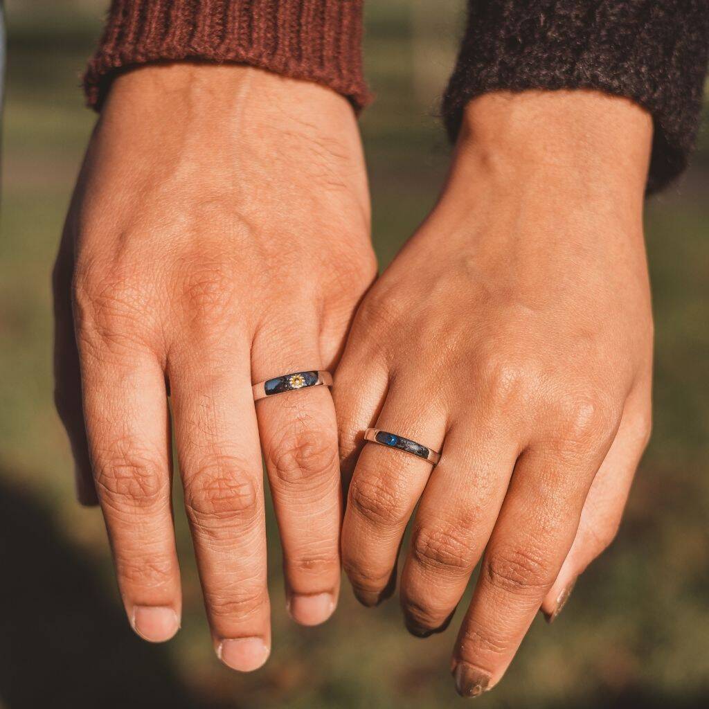 Sun and Moon Couple Adjustable Rings Couple Jewellery Couple Rings Couple Accessories Jewellery Rings Wedding & Engagement Promise Rings 
