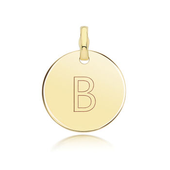 Round Plain Initial Pendant, 2 of 12