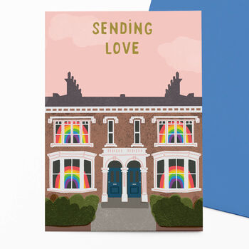 Set Of Four 'Sending Love' Postcards With Envelopes, 5 of 6