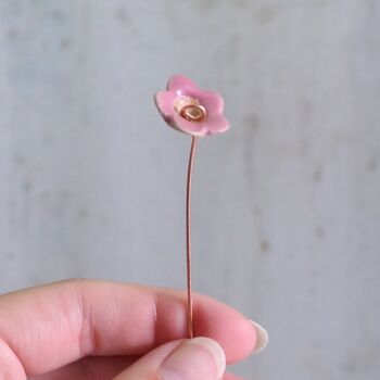 Ceramic Fuchsia Flower Stems Set In Three Styles, 6 of 8