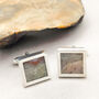 Dinosaur Coprolite Sterling Silver Cufflinks, thumbnail 1 of 5