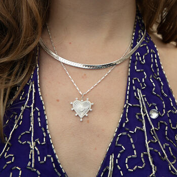 Sterling Silver Chunky Flat Snake Chain Necklace, 5 of 5