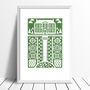 Manor Garden Screen Print Available In More Colours, thumbnail 6 of 7