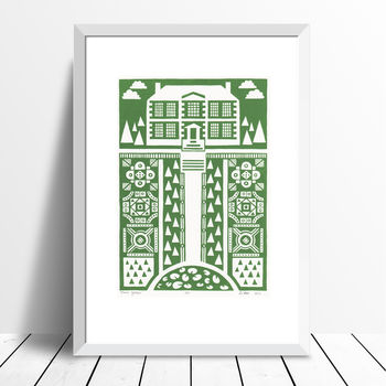 Manor Garden Screen Print Available In More Colours, 6 of 7