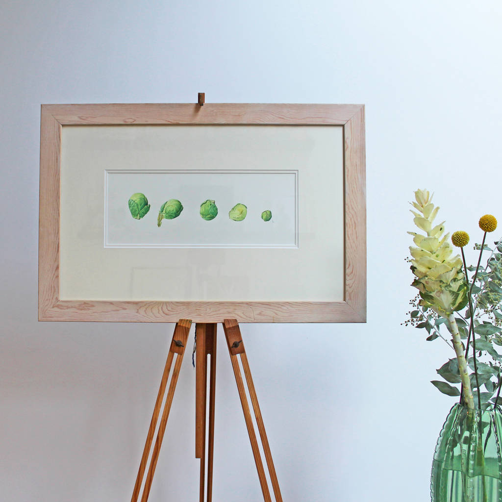 Brussels Sprouts Botanical Watercolour Illustration, 1 of 4