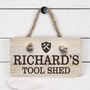 Personalised Dad's Wooden Tool Shed Sign, thumbnail 2 of 4