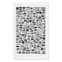 Newcastle Illustrated Black And White Tea Towel, thumbnail 5 of 7