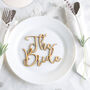 The Bride Wooden Place Setting Decoration, thumbnail 1 of 3